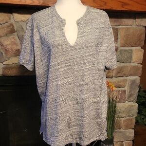 PINK Victoria's Secret Heathered Gray Short Sleeve Top